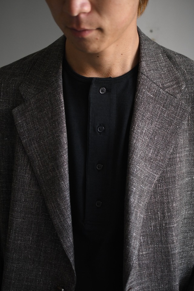 BATONER / SLUB MIX SLEEPING LONG SLEEVE T-SHIRT (Black)