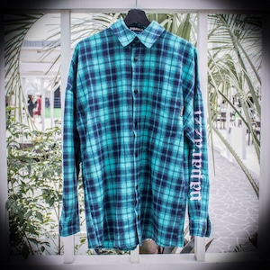 Paparazzi Embroidery Logo Over-size Check Shirts 2022ver.