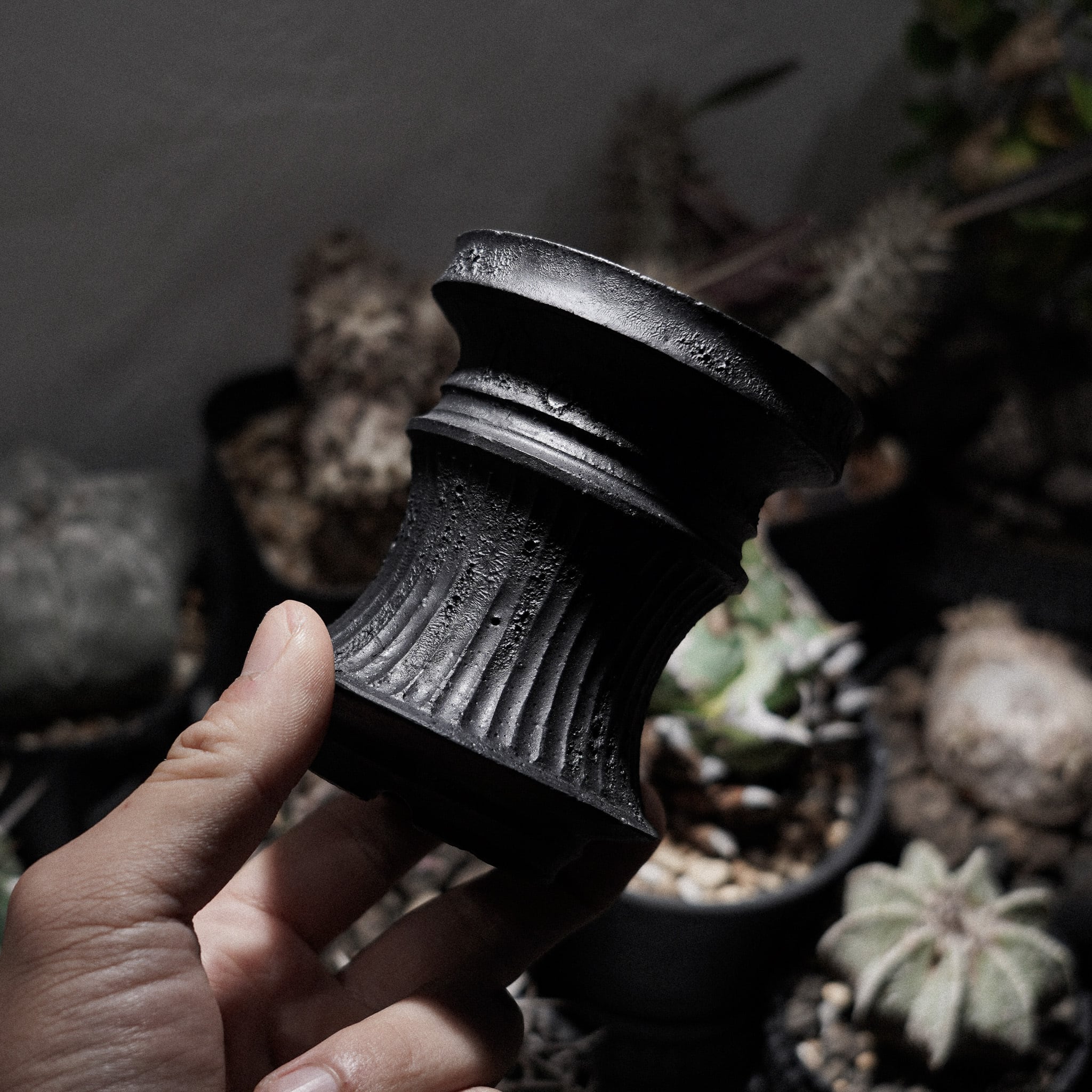 小野瀬一 しのぎ　植木鉢 大鉢サイズ 小野瀬一 しのぎ植木鉢 大鉢サイズ