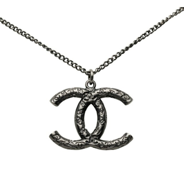 シャネル ココマーク ネックレス B10A ブラック メタル レディース CHANEL 【中古】