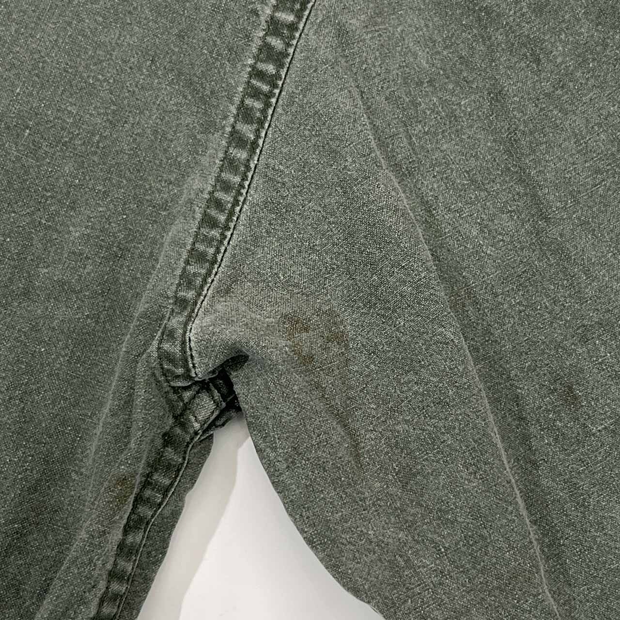 90s~00s L.L.Bean エルエルビーン デニム 長袖シャツ S-REG /グリーン グレー系 メンズ オールド