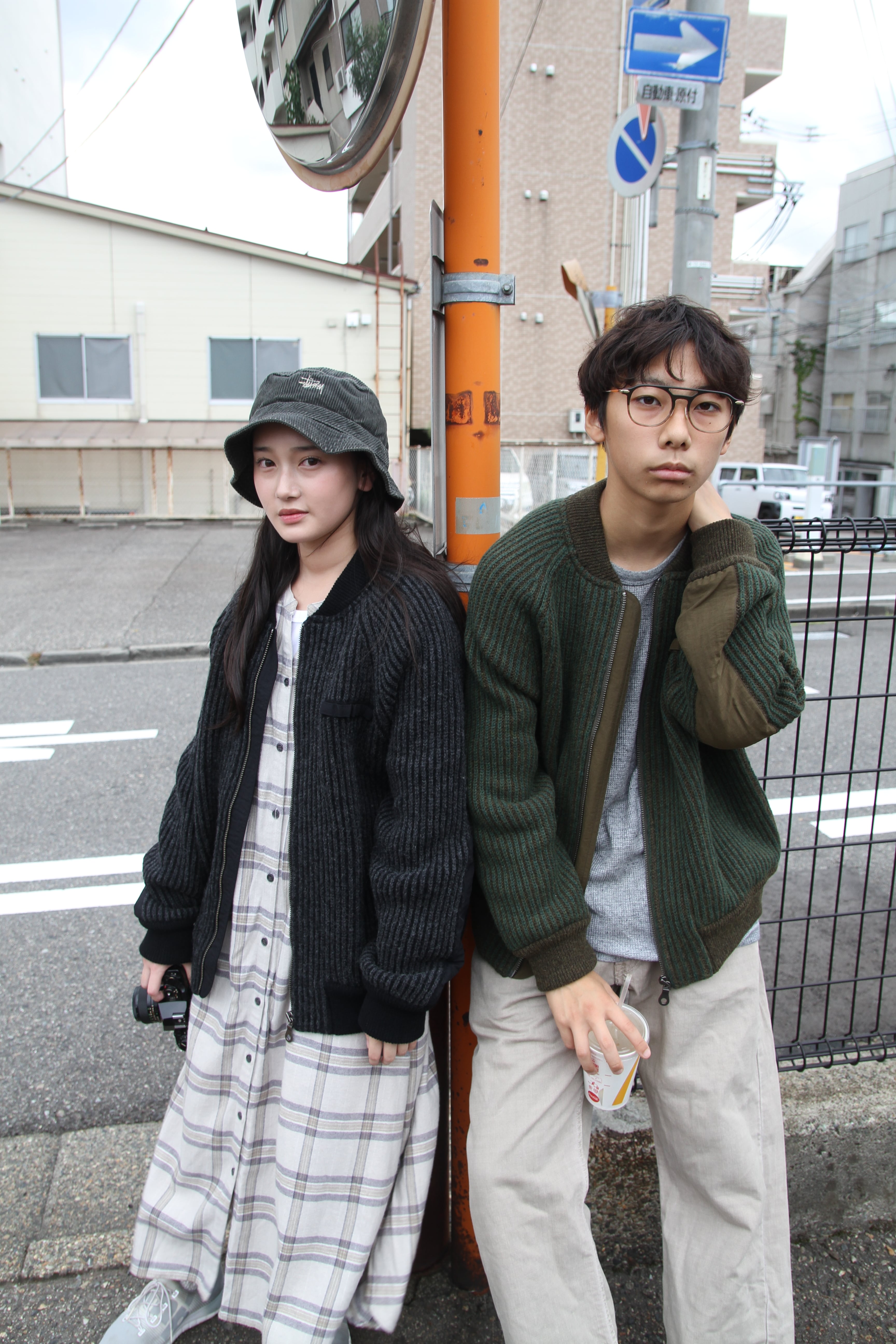 【9月下旬WEB先行販売】肘当て＆ペンホルダー付きニットアウター「エディターズFJ（グリーン）」