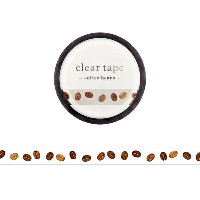 マインドウェイブ 7mm幅クリアテープ箔押し 95298 coffee beans