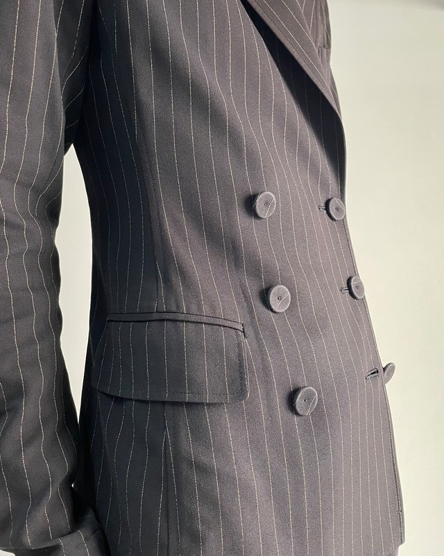 【jean paul gaultier classique】stripe double tailored jacket