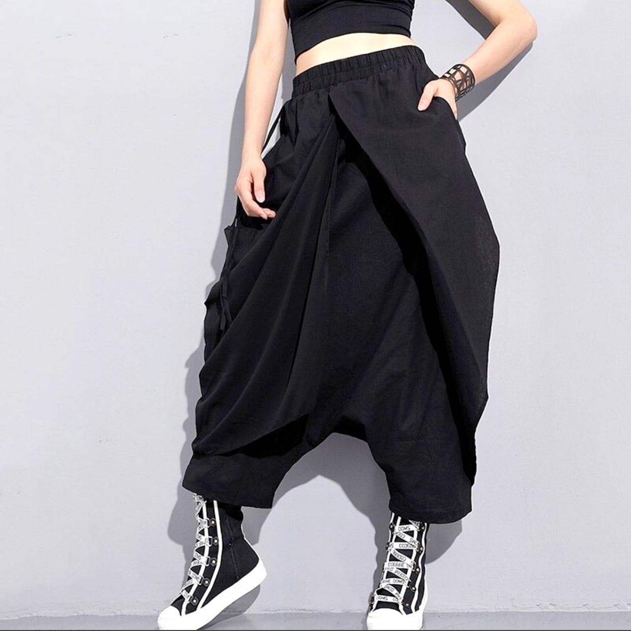 〈Unisex〉Bandage Stitch Cross Pants【TR0275】