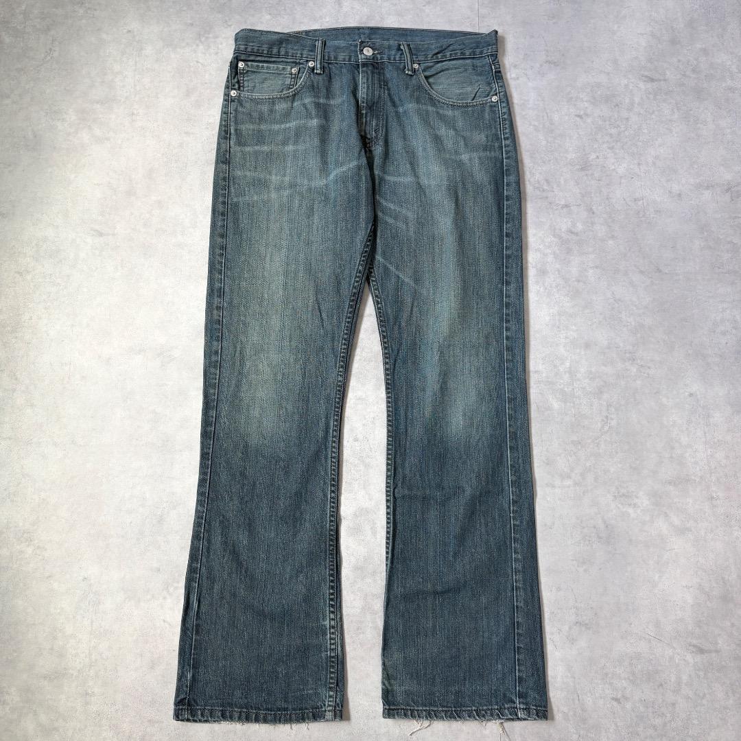 リーバイス527 Levis W34 フレア ブーツ 青 古着 ヒゲ 22216