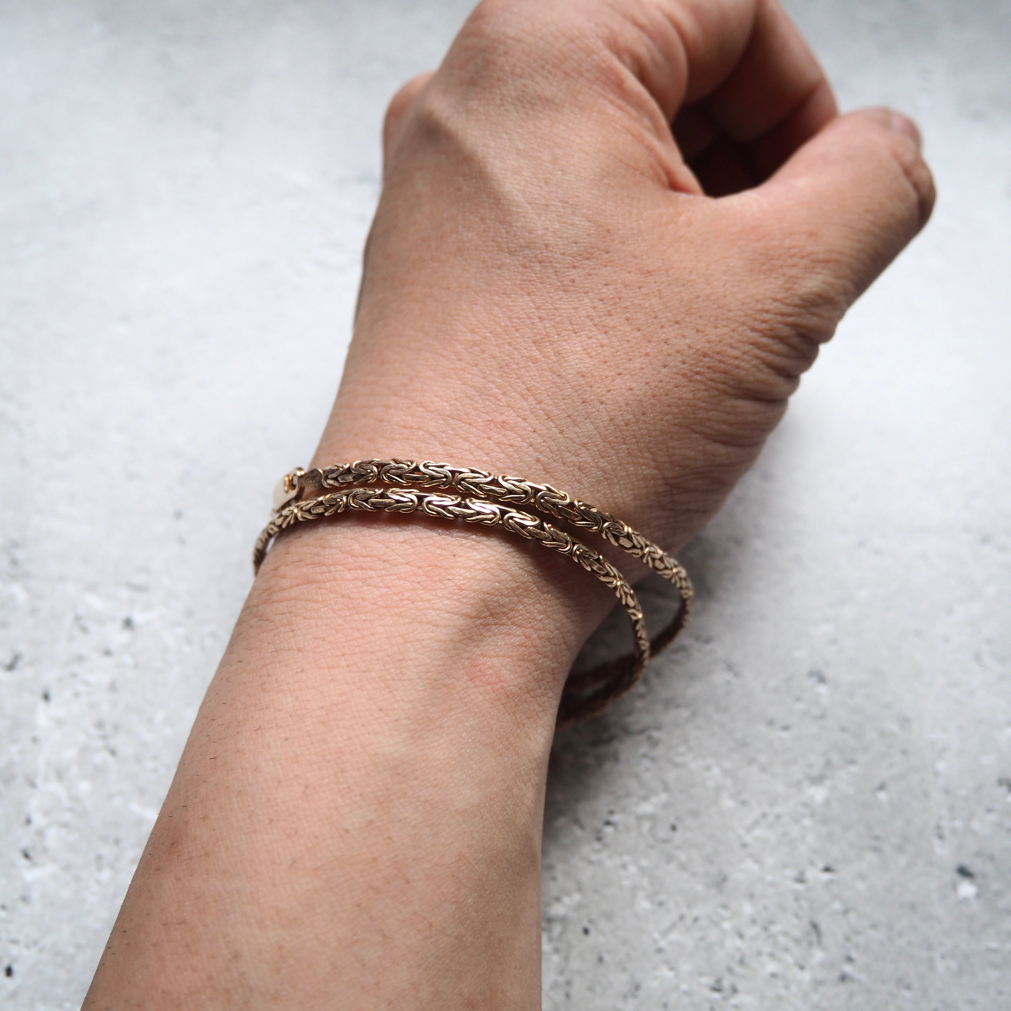 " Made in Italy - Silver 925 " Gold coating vintage Necklace × Bracelet