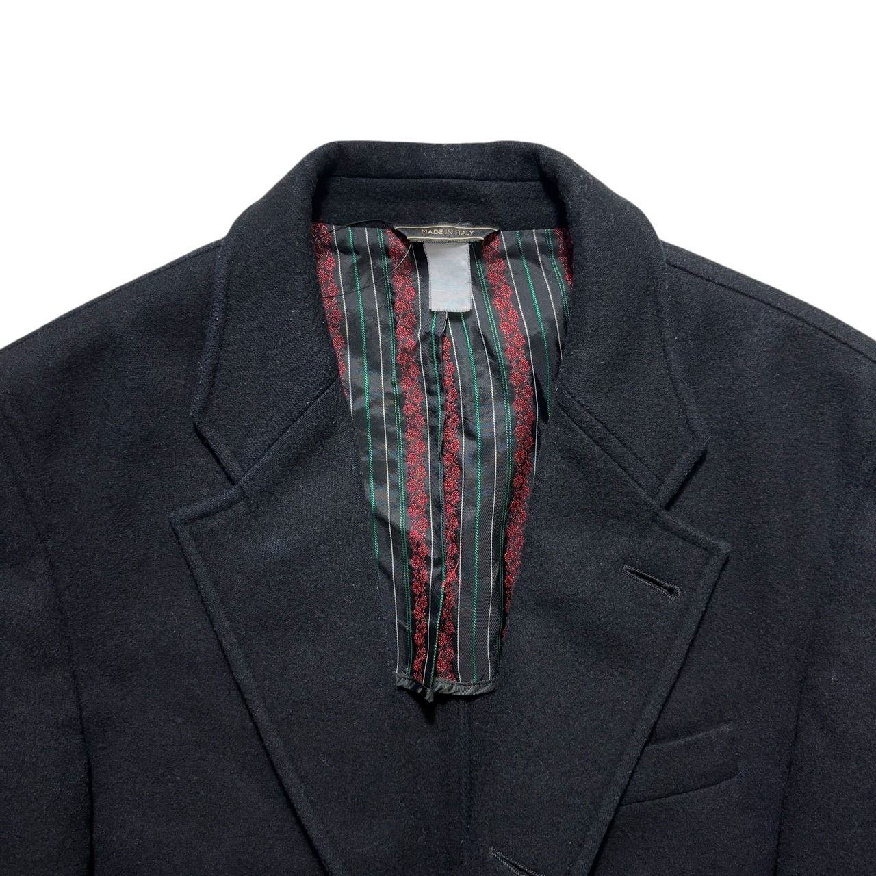 VERSACE black melton tailored jacket