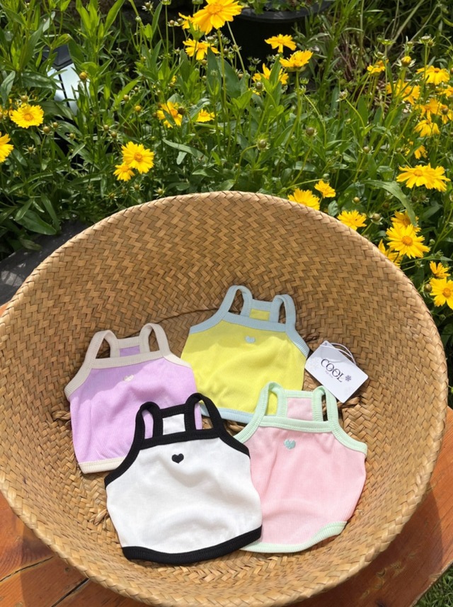 【予約】［Little Heart］Heart Cooling Half Crop Sleeveless