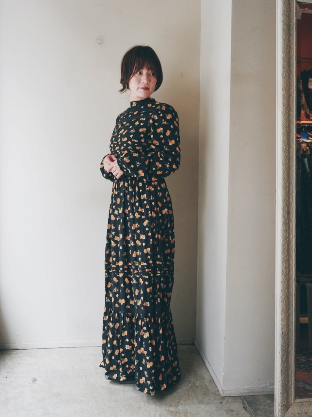 vintage flower design onepiece