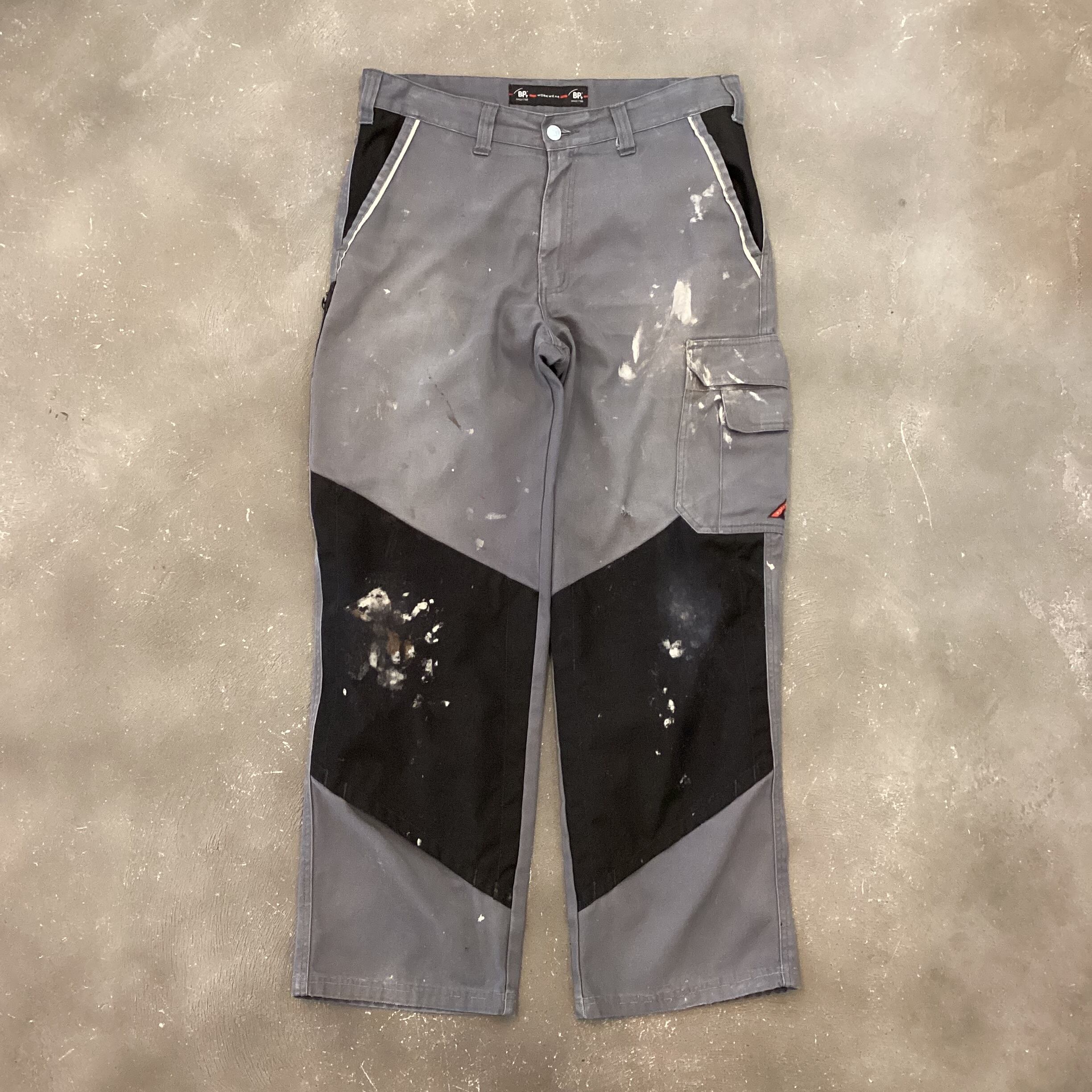 Euro 80-90s BP Changed Design 2Tone Color Double Knee Work Pants With  Refleter ユーロワーク 80年代 90年代 チェンジデザイン ダブルニー ワークパンツ ペンキ ボロ 雰囲気 リフレクター付き