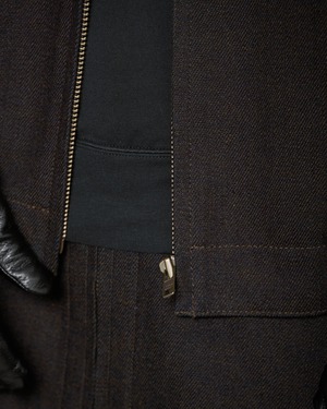 Nomàt "COTTON WOOL Zip Blouson〔Dark Brown〕"