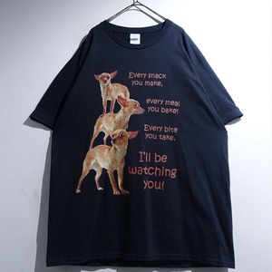 Black Chihuahua Dog Print Design T-shirt