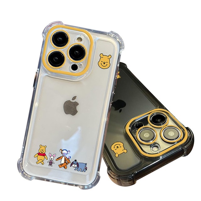 Arpe くまのプーさん スマホケース 落下防止 iPhone SE3 iPhone SE(第3世代) 用 ケース 携帯カバー アイフォン SE3 SE(第3世代) SE2 SE(第2世代) 用 ケース (4.7インチ) iPhone用ケース スマホカバー バンパー シリコーン保護カバー ケースカラー(白 B)