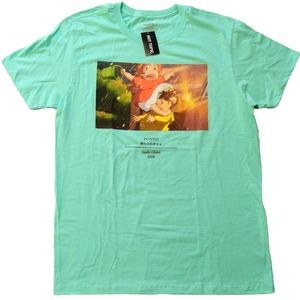 崖の上のポニョ　Tシャツ　L　ミントグリーン　ジブリ　アニメT　ムービーT *