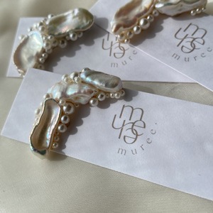 【 一点もの 】淡水パール イヤークリップ