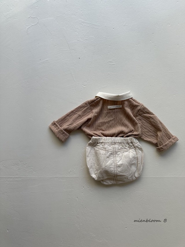 [ mien bloom B ] knit button suit