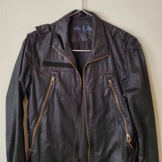 【USED】SHIPS　シップス　ジャケット　ライダース　黒