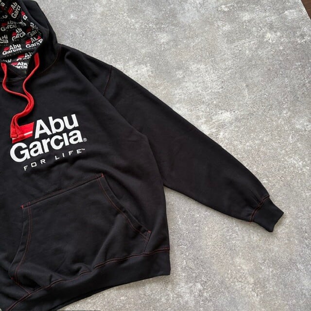 Abu GarcIa】アブガルシア スウェットパーカー 刺繍 ブラック 希少