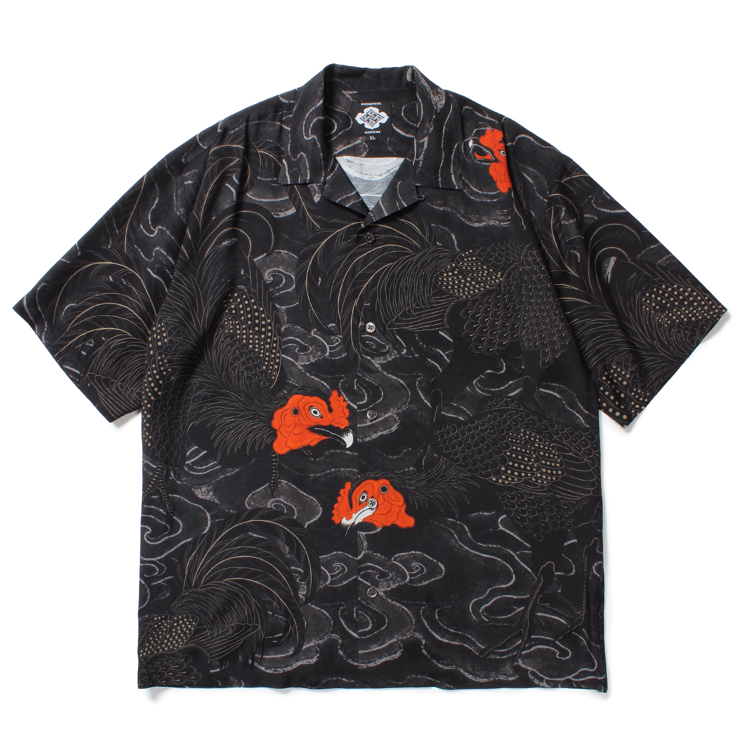 GAKKIN × BUDSPOOL 渦軍鶏 HAWAIIAN SHIRT