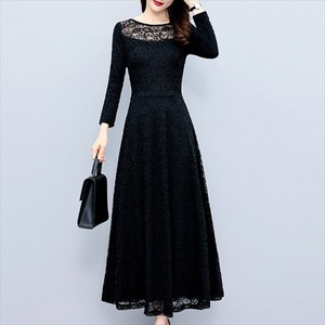 【送料無料】 ロングドレス ドレス dress 衣装 ワンピース パーティードレス パーティドレス ロング ロング丈 マキシ マキシ丈 袖あり 長袖 ラウンドネック Aライン フレア フォーマル エレガント 可愛い 大人可愛い きれいめ シンプル シック コンサバ 華やか 大人 上品 おしゃれ お洒落 レトロ こなれ感 高見え 高級感 花柄 秋 30代 40代 レディース 女性用 ママ デート お呼ばれ パーティー 休日 お茶会 授業参観 結婚式 二次会 パーティ 演奏会 ファッション コーデ 体型カバー