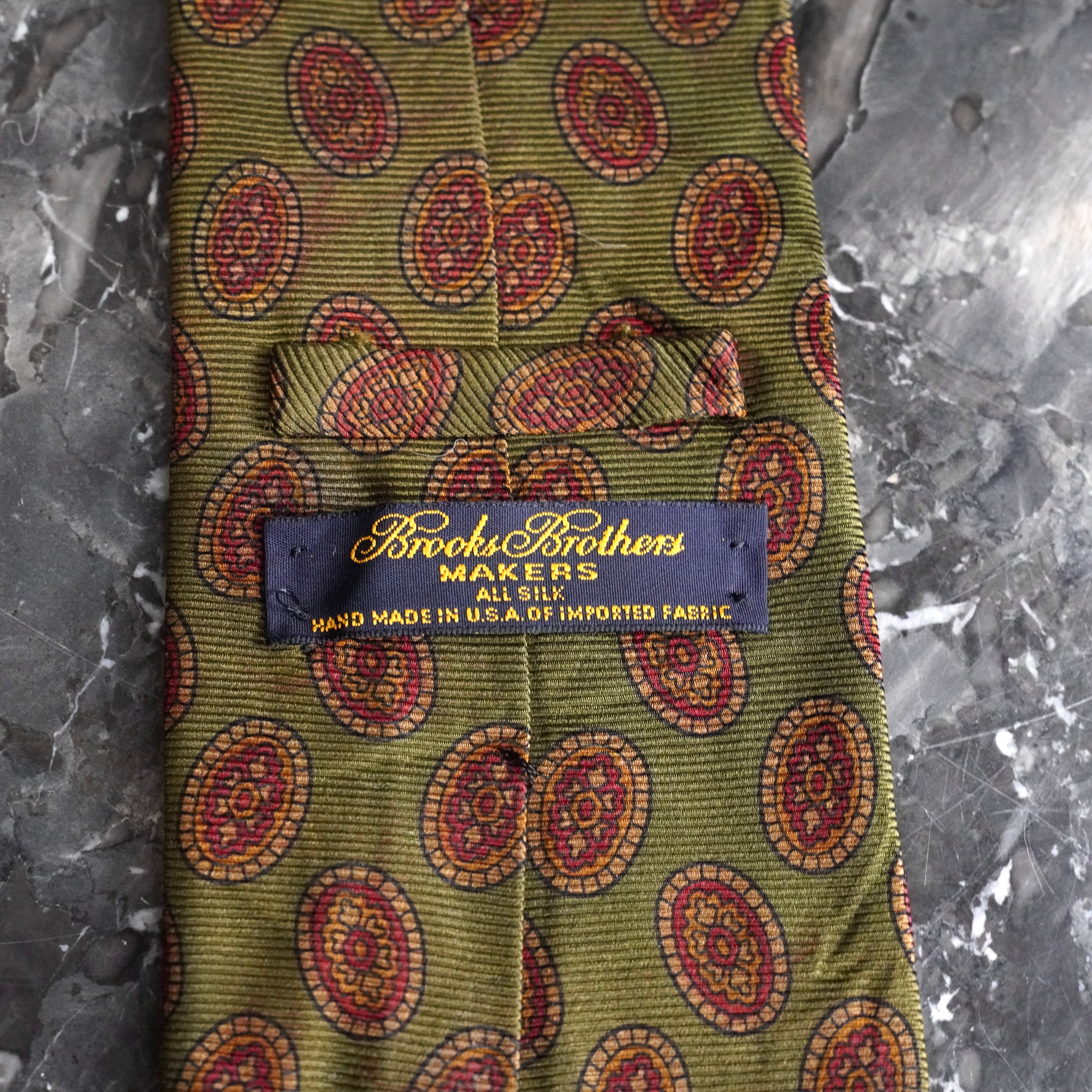 80's〜90's USA VINTAGE Brooks Brothers MAKERS PAISLEY PATTERNED
