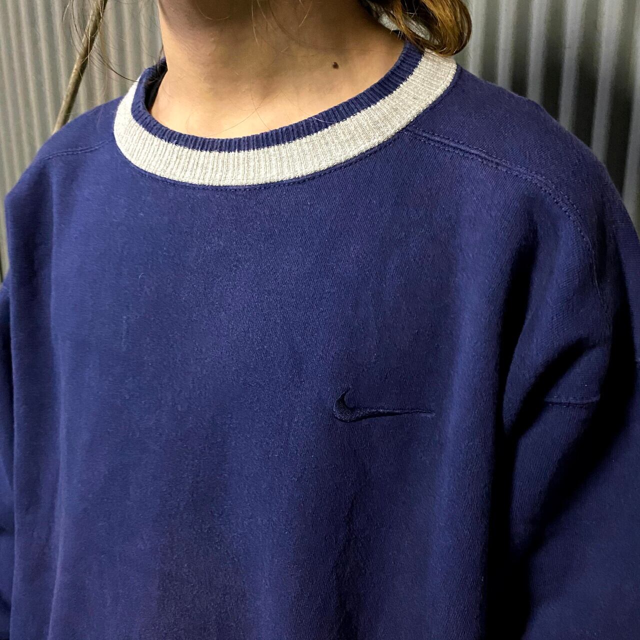 90年代 USA製 ビンテージ NIKE ナイキ ワンポイントロゴ刺繍