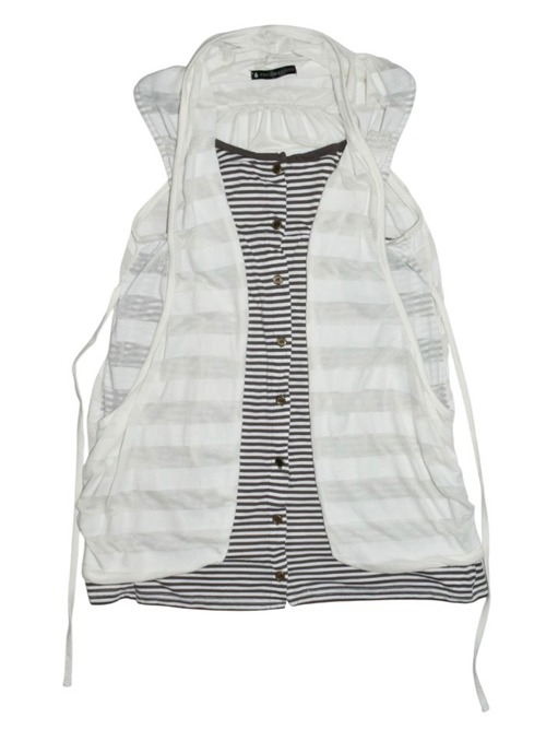 DoReMi Unique Series – Layered Sheer Stripe Vest
