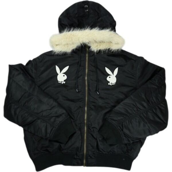 Size【XL】 SUPREME シュプリーム ×Playboy 26SS Hooded MA-1 Black