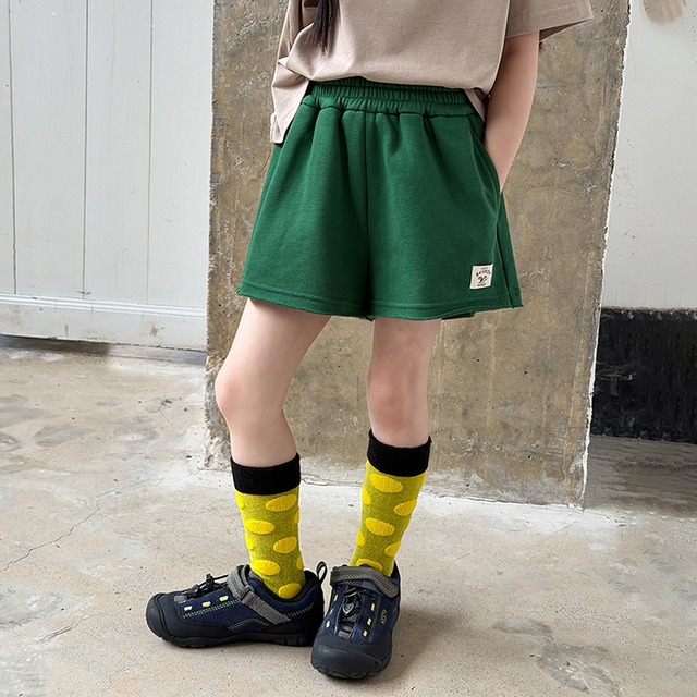 【KID】カジュアルラベル付裾ロールアップハーフパンツ - 11