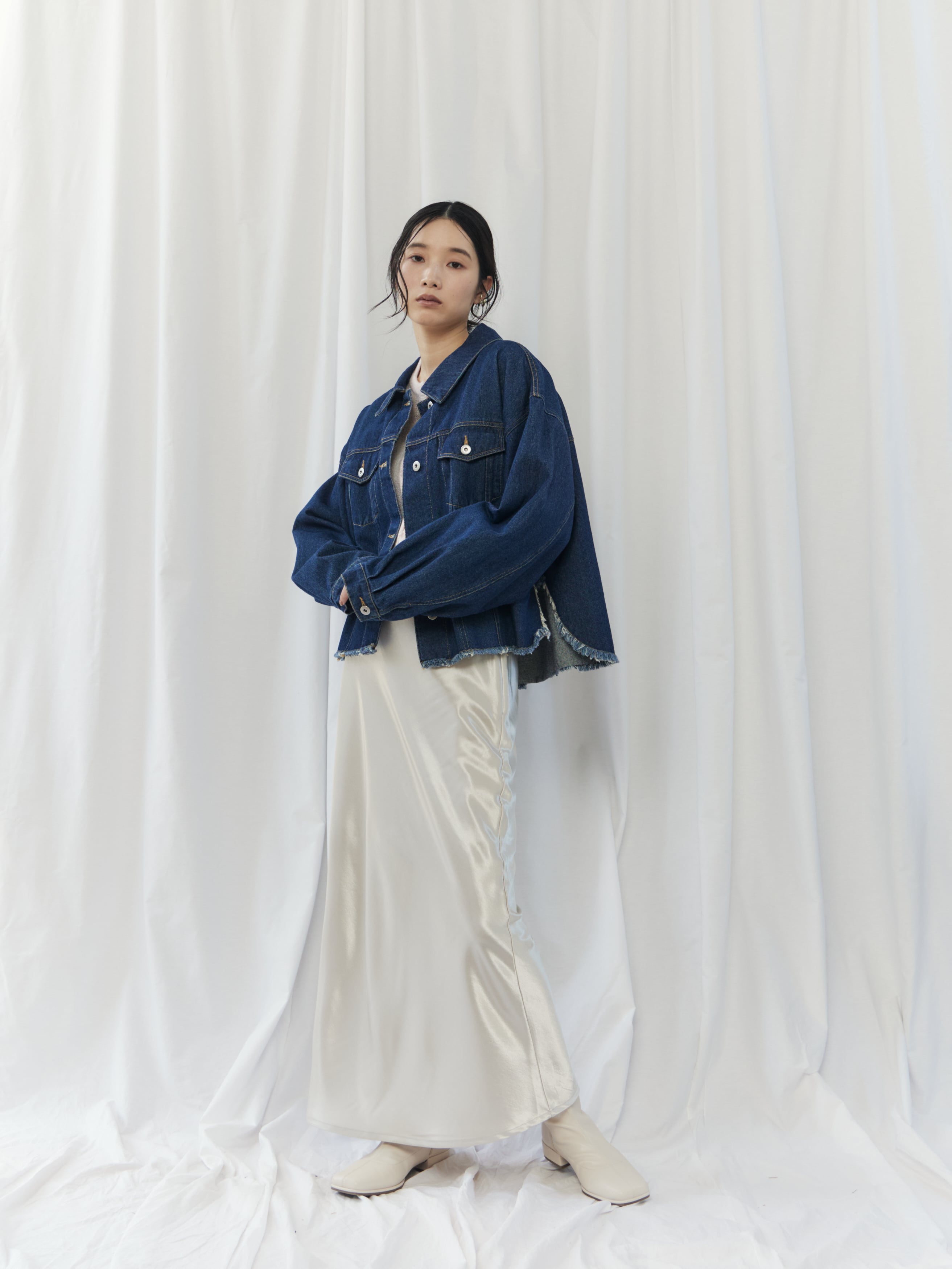 FRINGE DENIM JACKET（ﾌﾘﾝｼﾞﾃﾞﾆﾑｼﾞｬｹｯﾄ）【5513027】 | CIEL'AIR