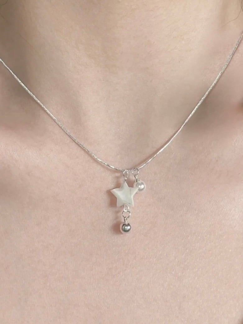 【即納商品】star charm necklace (silver925)