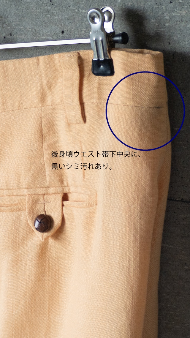 "ACWA" 1970s Yellow Linen trousers
