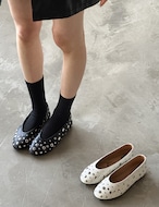 【25aw】牛革100%・Studs Flat Shoes_2colors