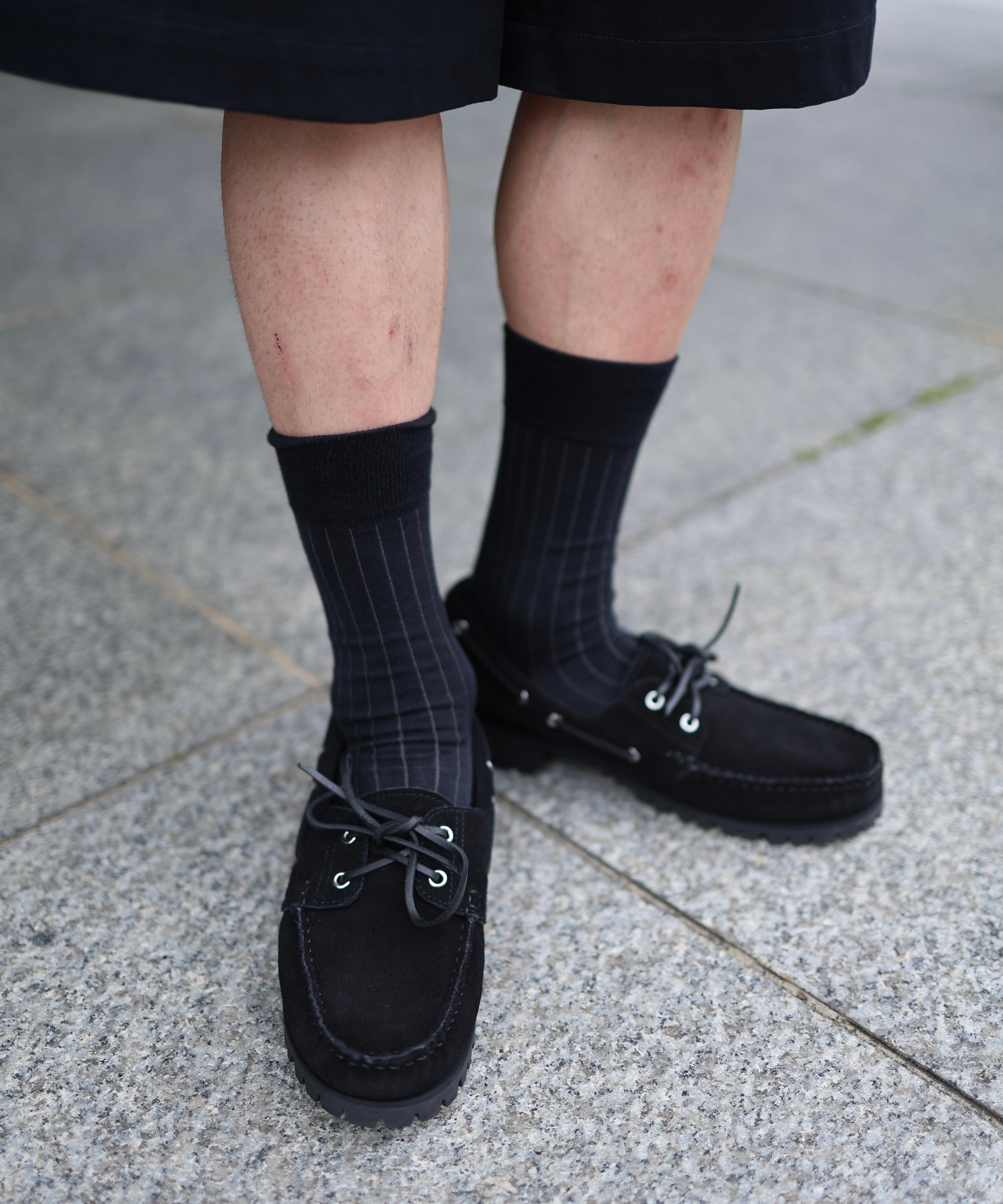 UNUSED / UH0633 SUICOKE DECK SHOES VIBRAMSOLE(BLACK) | AfterSchool