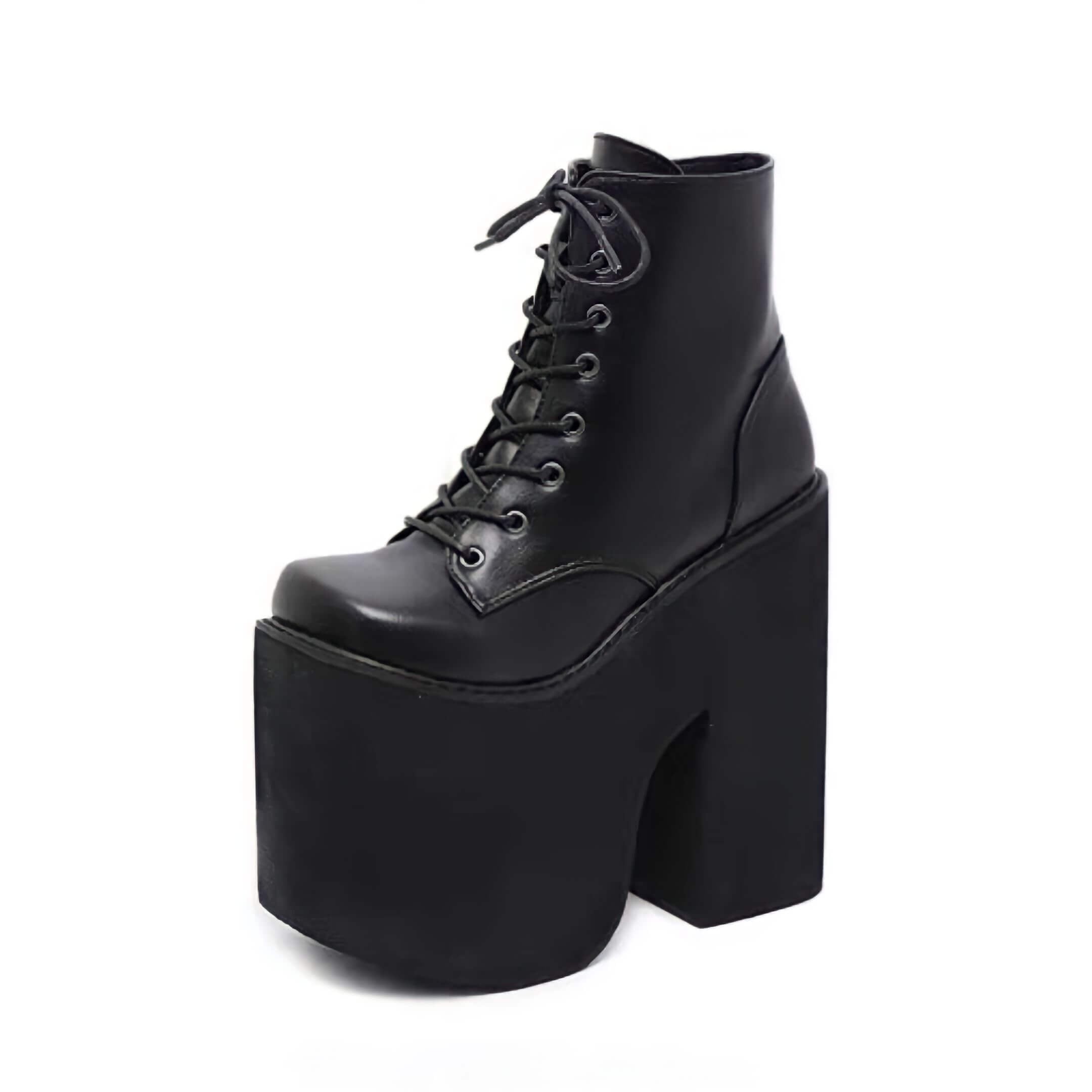 大人気・26.5cmあり】ゴシック厚底ショートブーツ17cm | 厚底シューズ