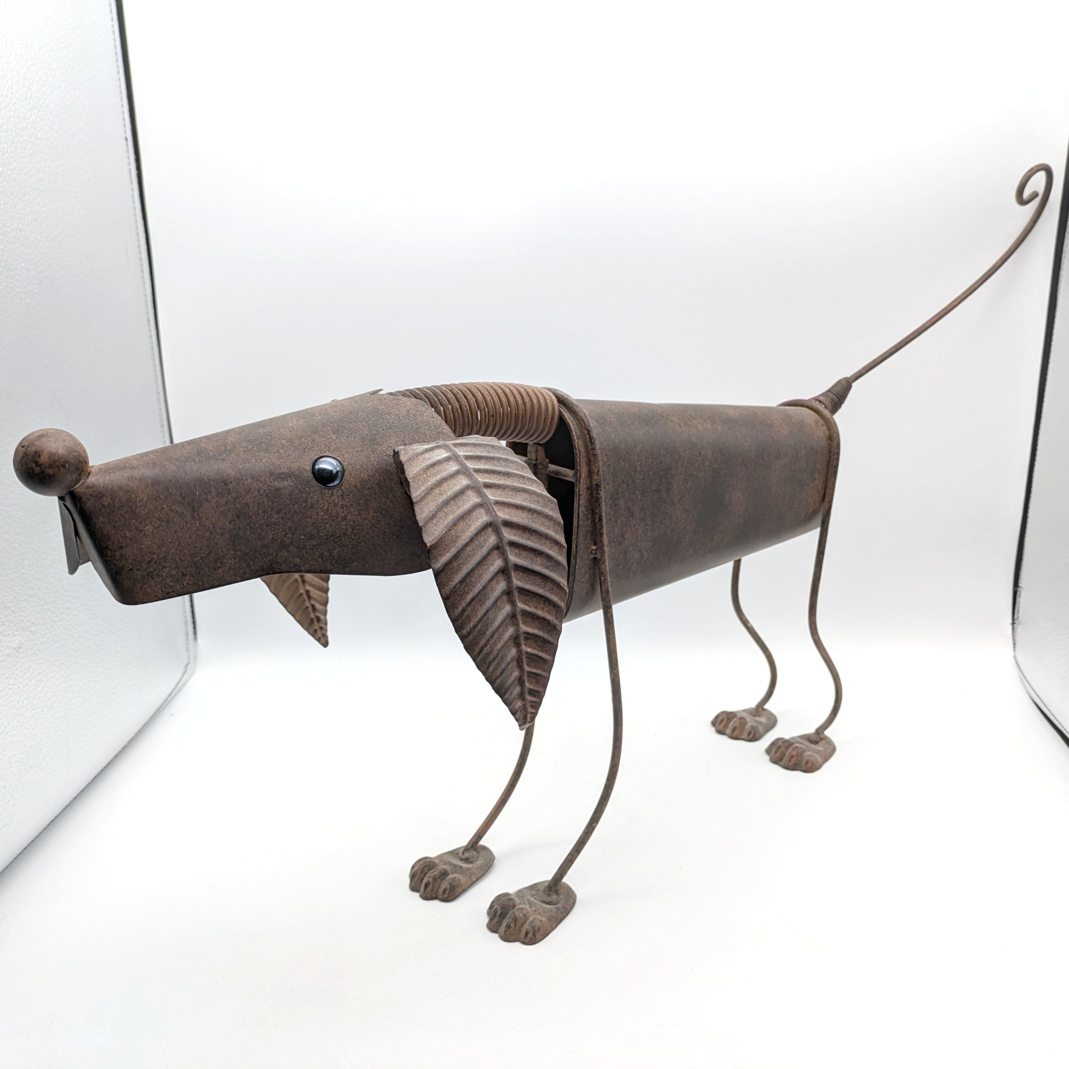 ブリキ置物・首振りドッグ・犬・レトロ・No.241103-01・梱包サイズ120