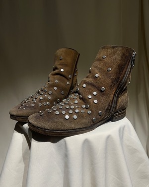 F/W2009 Mihara Yasuhiro SOSU - Studded Layered Side Zip Boots