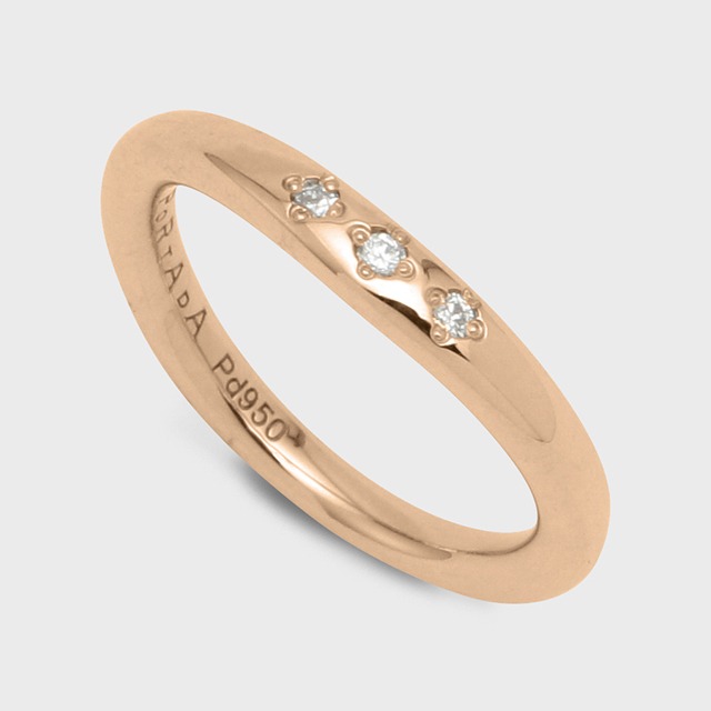 PORTADA BABY RING ESQUINA(LADY'S MODEL)K18PG(ポルターダ ベビーリング エスキーナ レディースモデル K18ピンクゴールド ダイヤモンド)