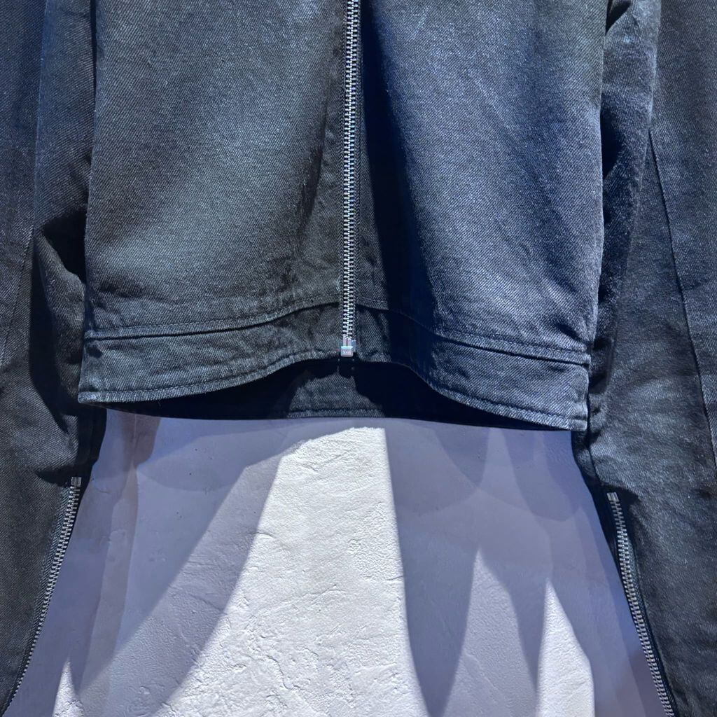 NO MASS PROD ノーマスプロッド CROPPED MOTO DENIM JACKET デニム