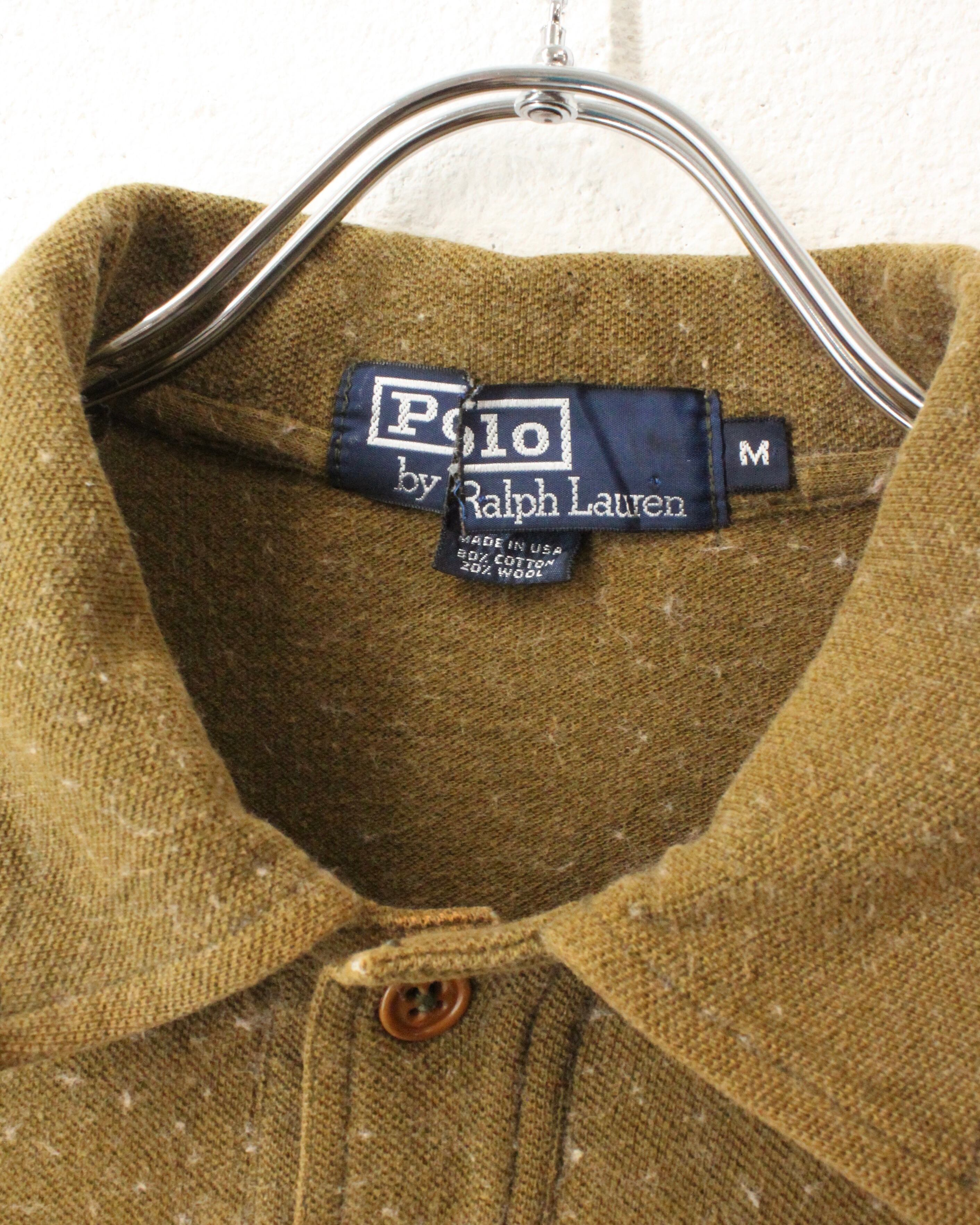 polo by ralph lauren 幾何学模様 'USA製' 90s 90s Ralph Lauren Pilling Pattern L/S Polo Shirt USA製 | VOLAR
