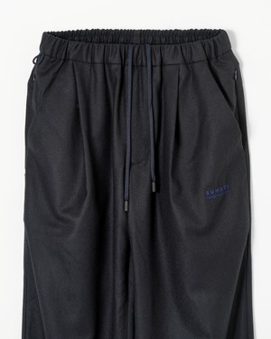 WOOL FLANNEL EASY PANTS (NAVY)