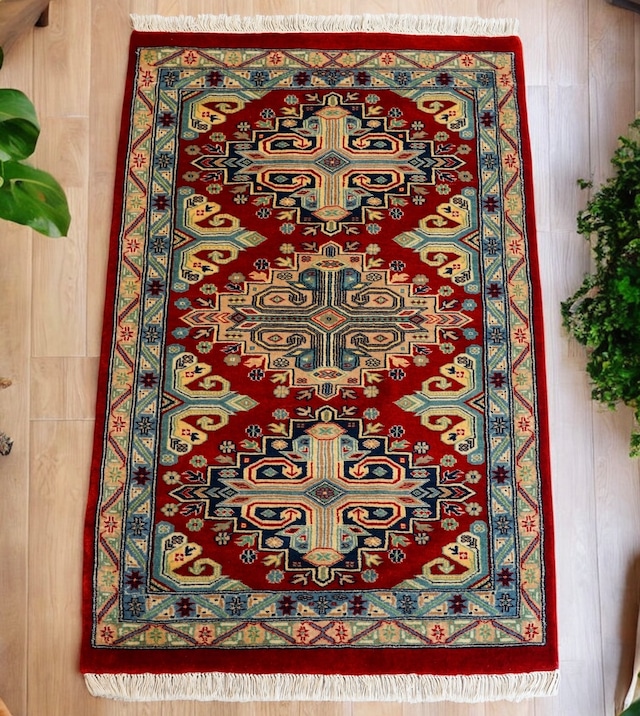 91×60cm 【ペルシャ手織り絨毯ヤラメ】 | Decorworks