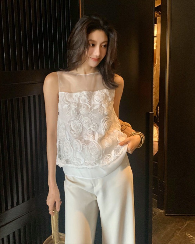 シアーフラワーデザイントップス　S26026