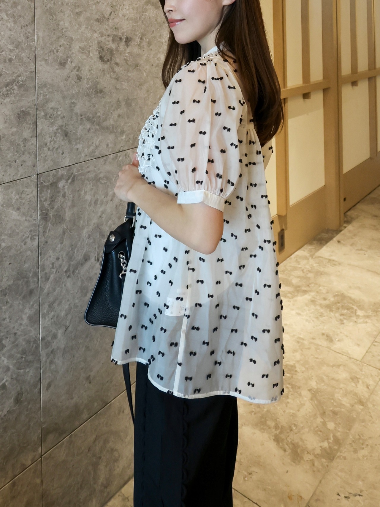 リボンモチーフブラウス［70018］