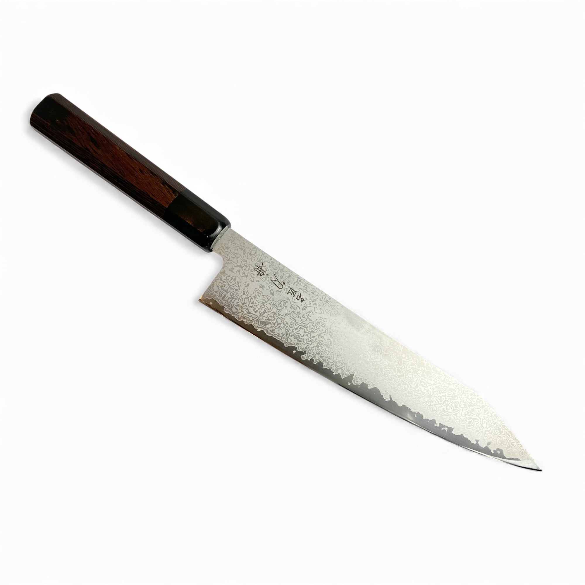 トヨクニ 晶之作 青紙スーパー 黒打ち 土佐柳包丁 17cm 切付包丁 210青紙スーパー黒肌梨地 Kiritsuke 210 Aogami-super