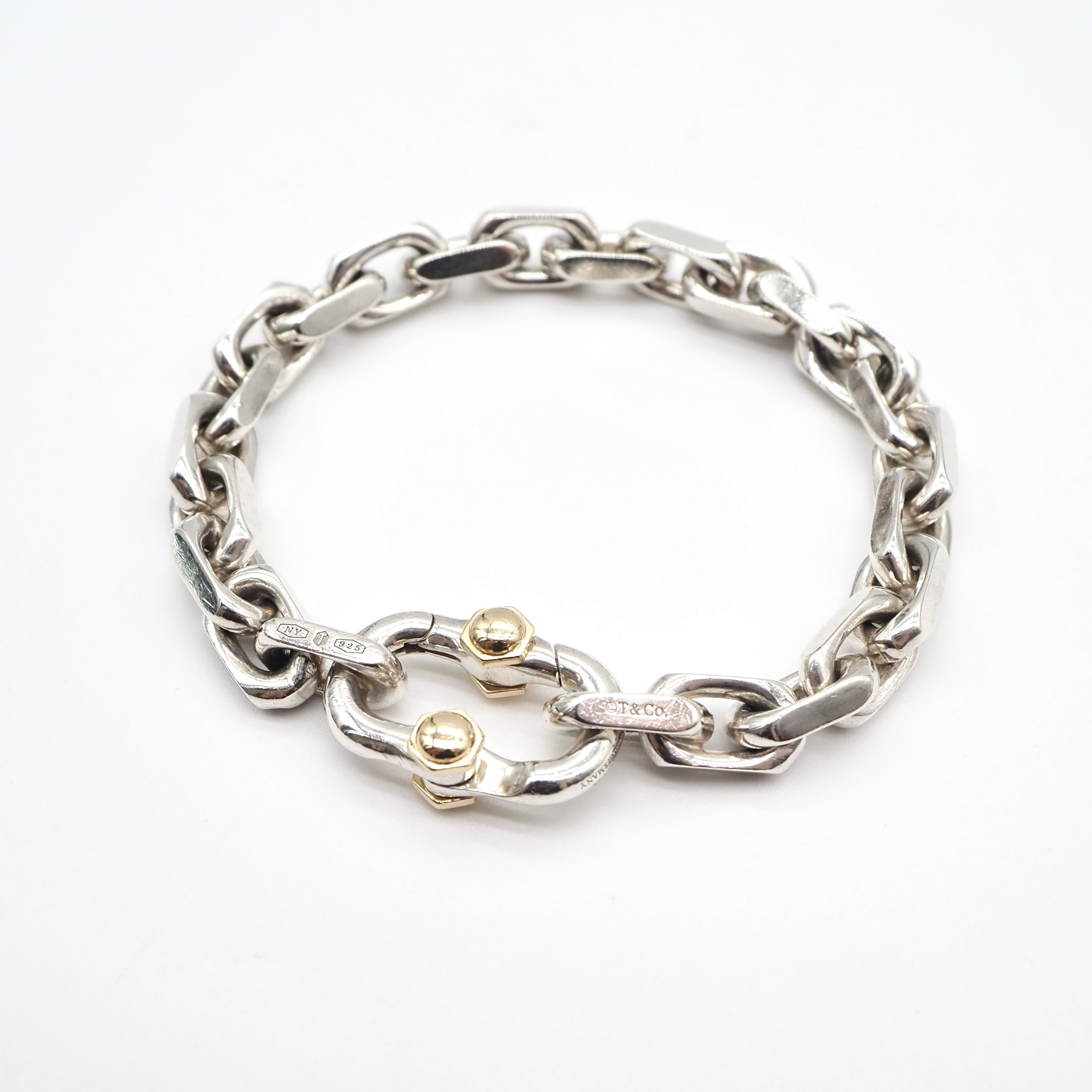 Tiffany&Co. メイカーズ ブレスレット シルバー925 K18 ティファニー
