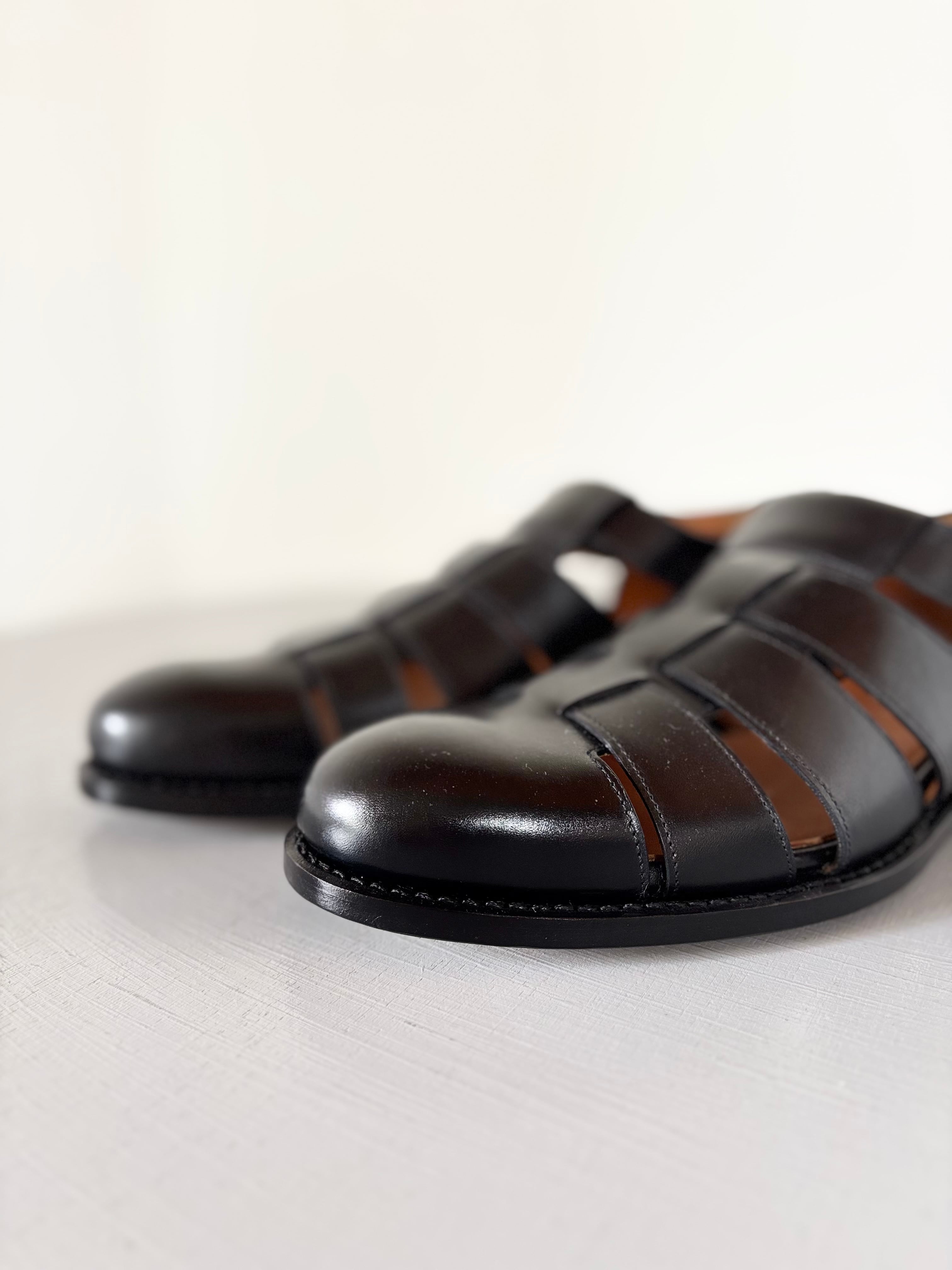 Jalan Sriwijaya【98819 Bali / BLACK (LEATHER SOLE)】 | LARGE LAB TOWN