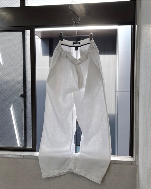 00s APT.9 "White" Linen Easy Pants INDIA製