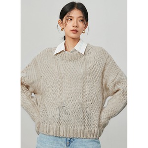 Low Gauge Cable Knit Sweater